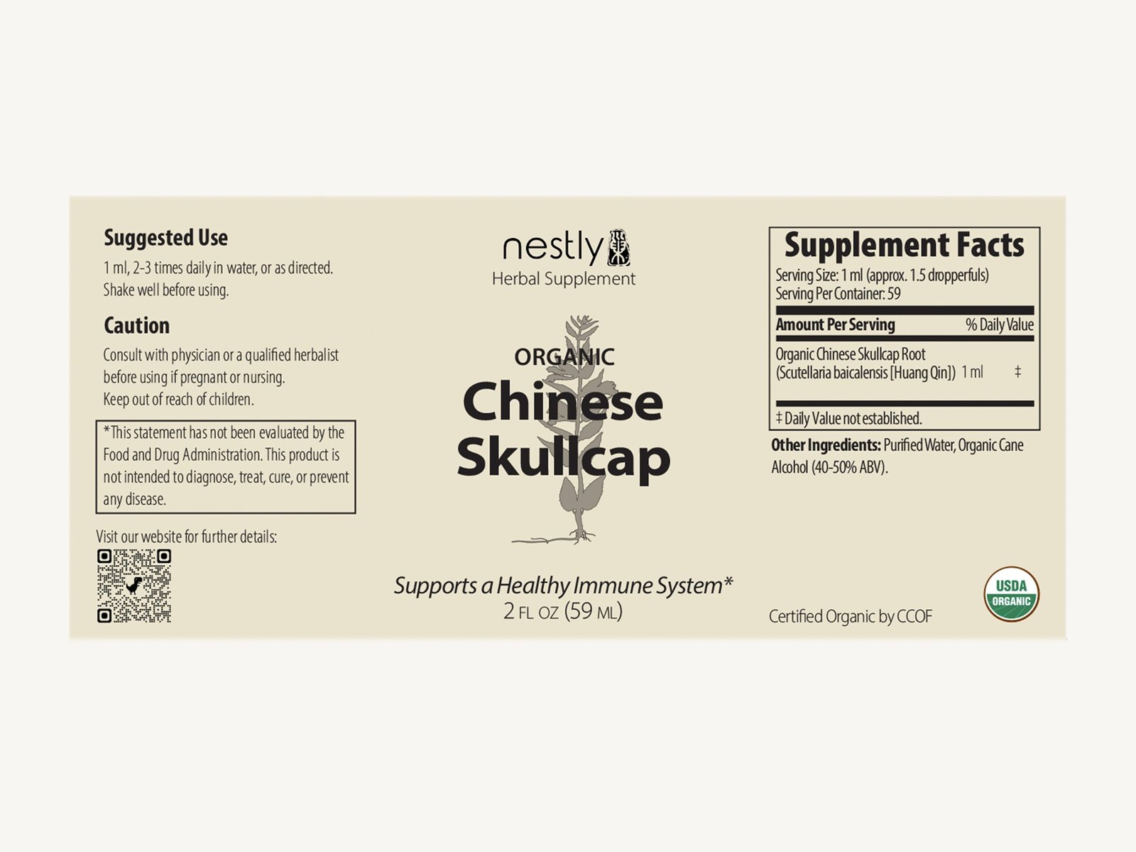 Organic Chinese Skullcap Tincture - Image 3